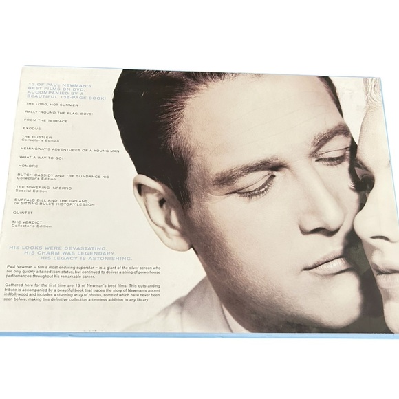 NWT Paul Newman tribute 17 movie DVD & photobook Collection Blue Box Set - Picture 5 of 9